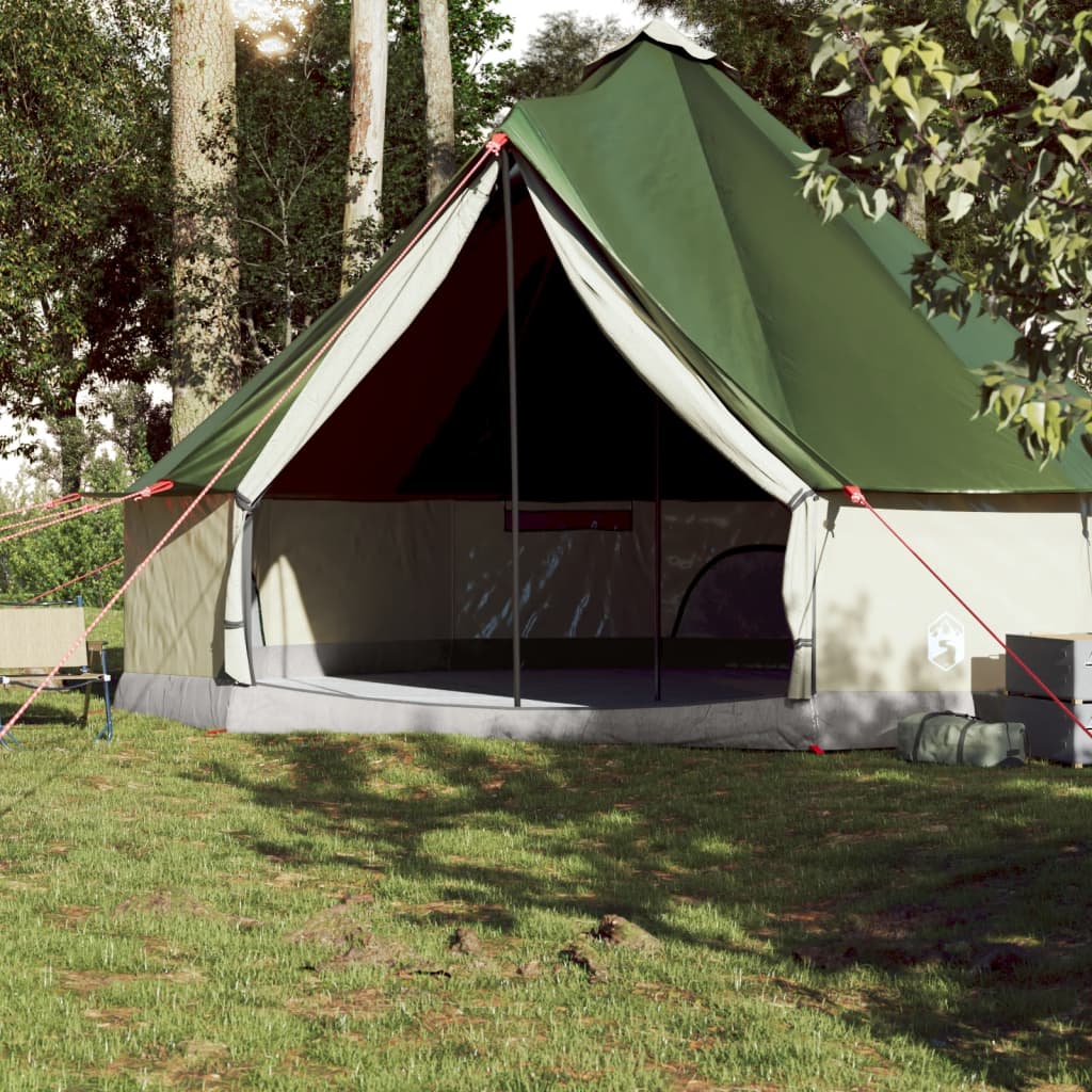 vidaXL 10-personers campingtelt vandtæt grøn