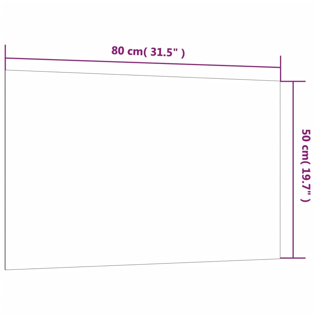 vidaXL væghængt magnettavle 80x50 cm hærdet glas hvid