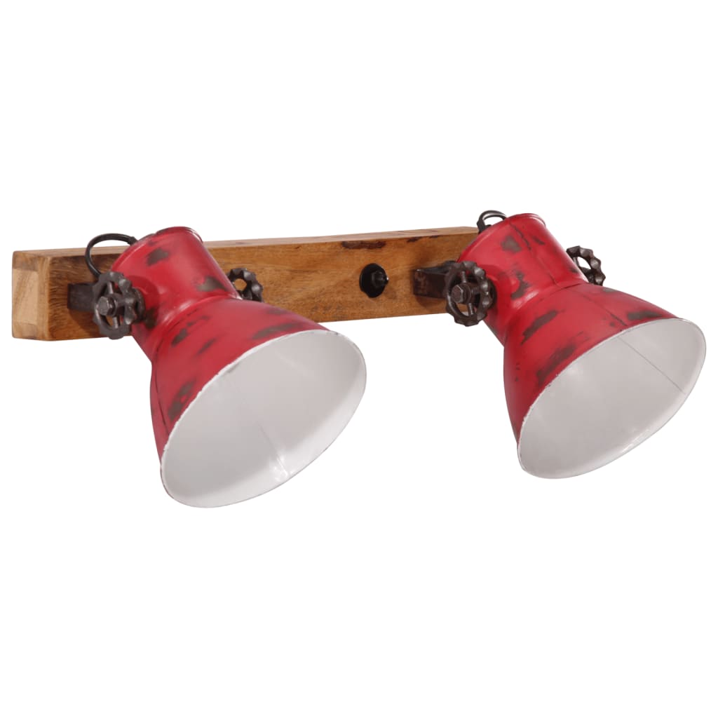 vidaXL væglampe 25 W 45x25 cm E27 rustik rød