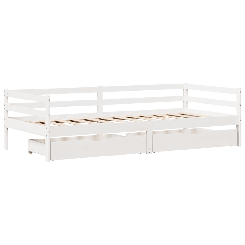 vidaXL daybed med skuffer 90x200 cm massivt fyrretræ