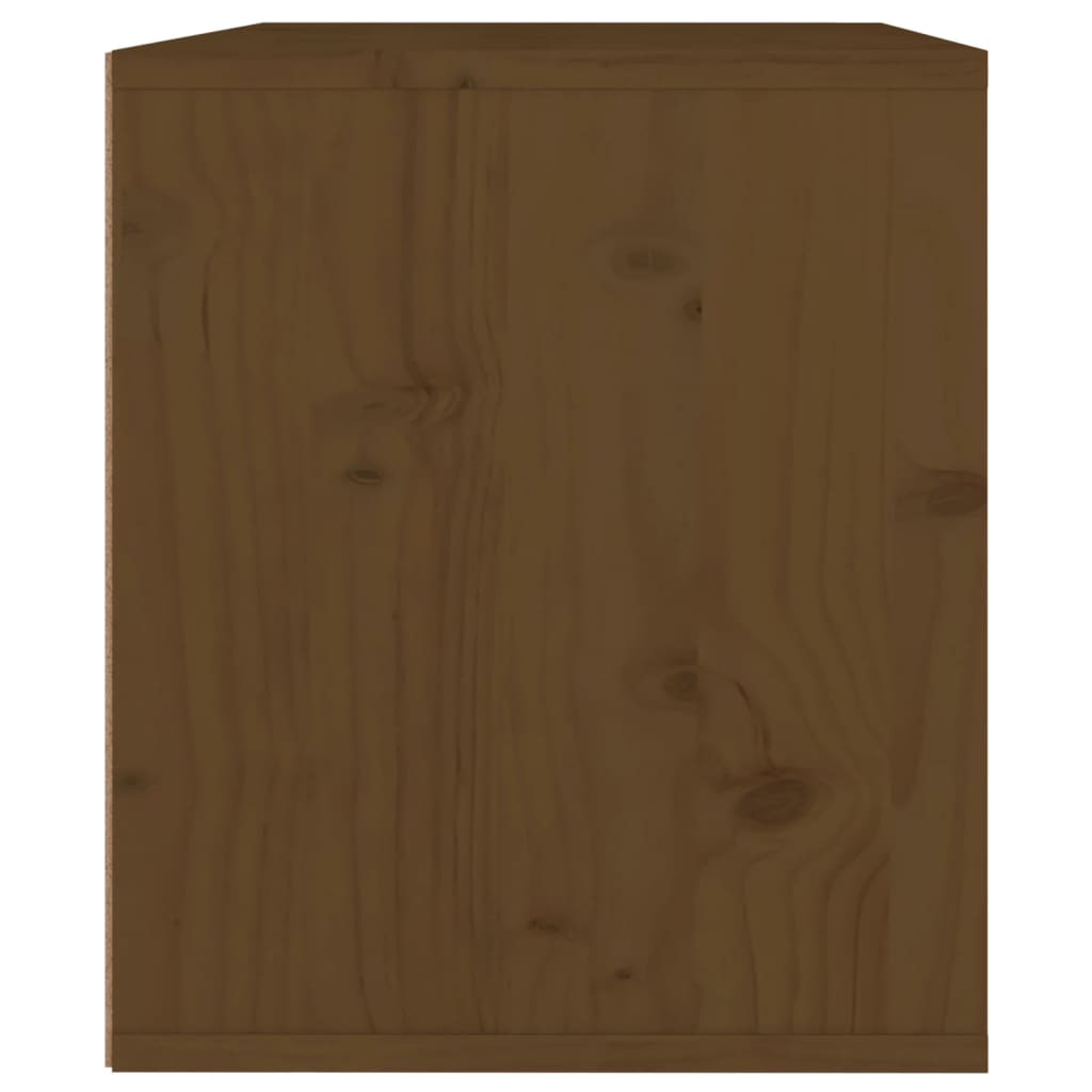 vidaXL vægskab 45x30x35 cm massivt fyrretræ honningbrun