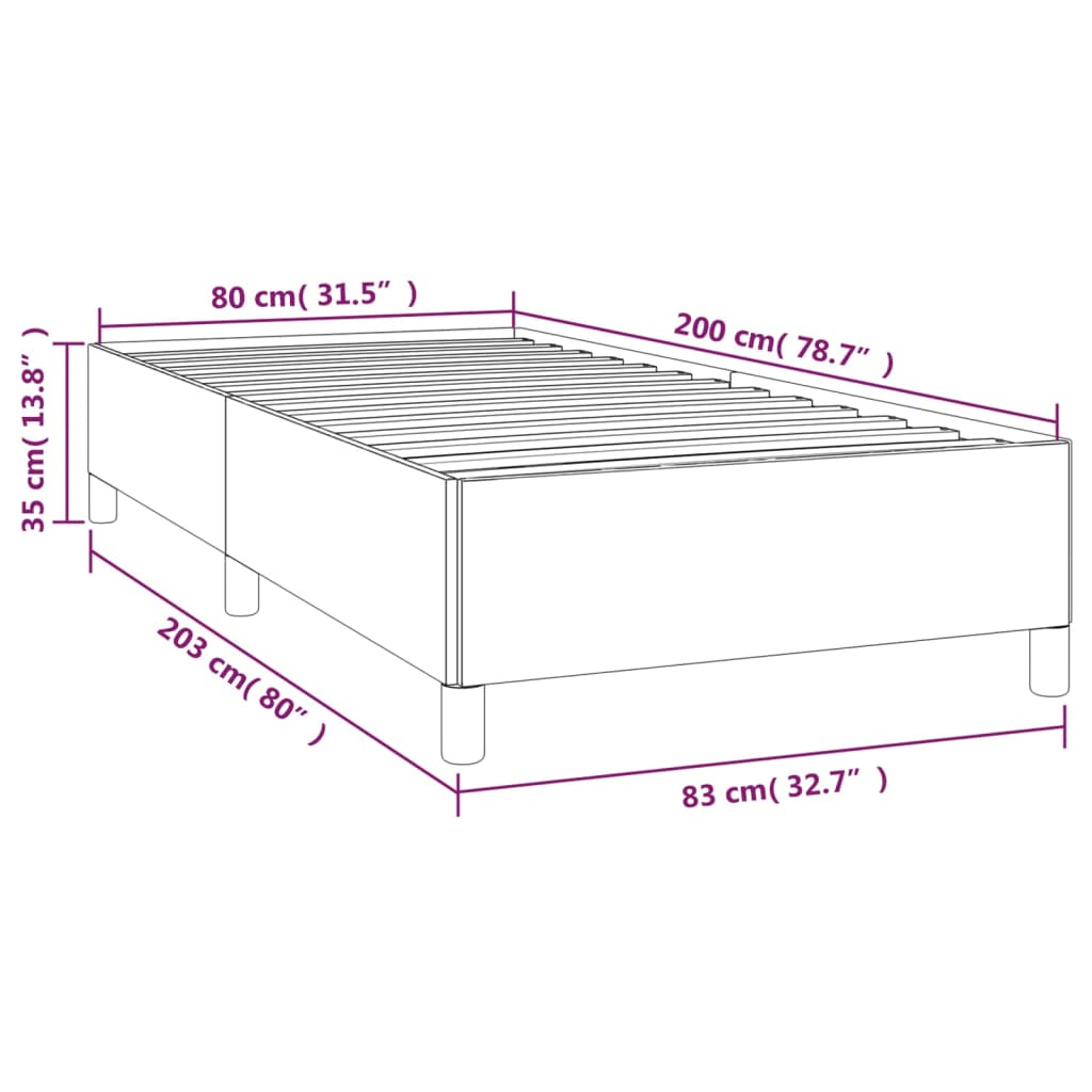 vidaXL sengeramme 80x200 cm kunstlæder hvid