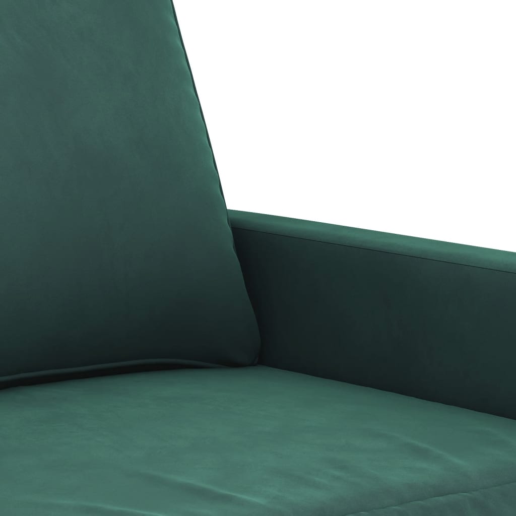 vidaXL 2-personers sofa 140 cm fløjl mørkegrøn