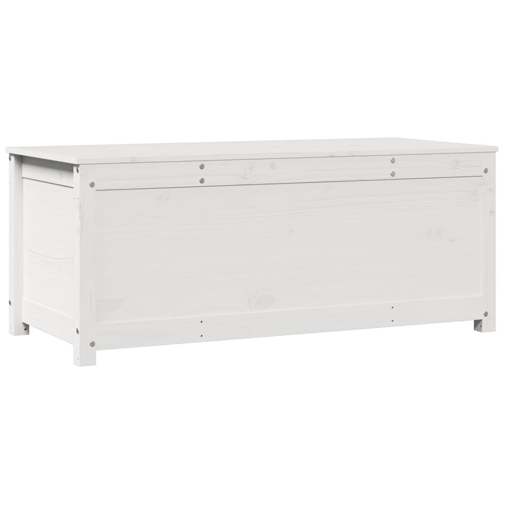 vidaXL opbevaringskasse 110x50x45,5 cm massivt fyrretræ hvid