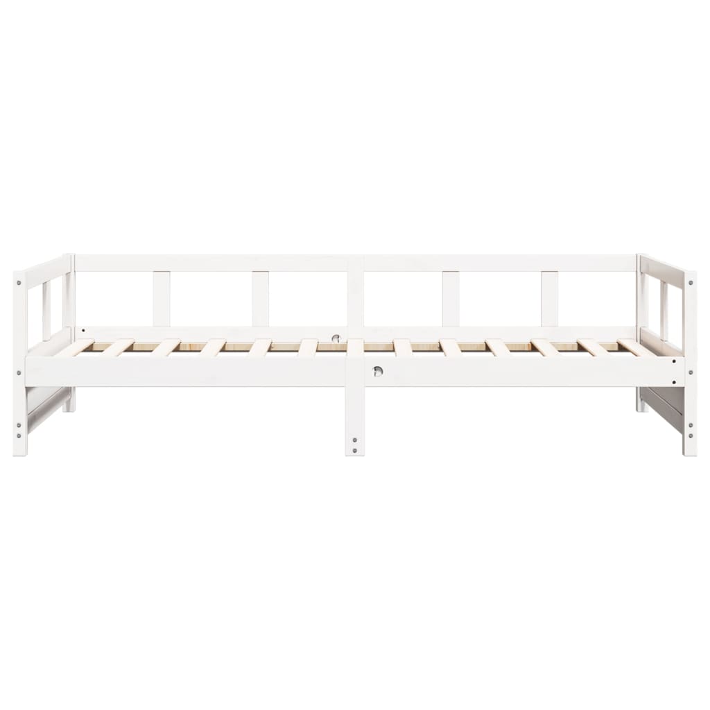 vidaXL daybed uden madras 80x200 cm massivt fyrretræ hvid