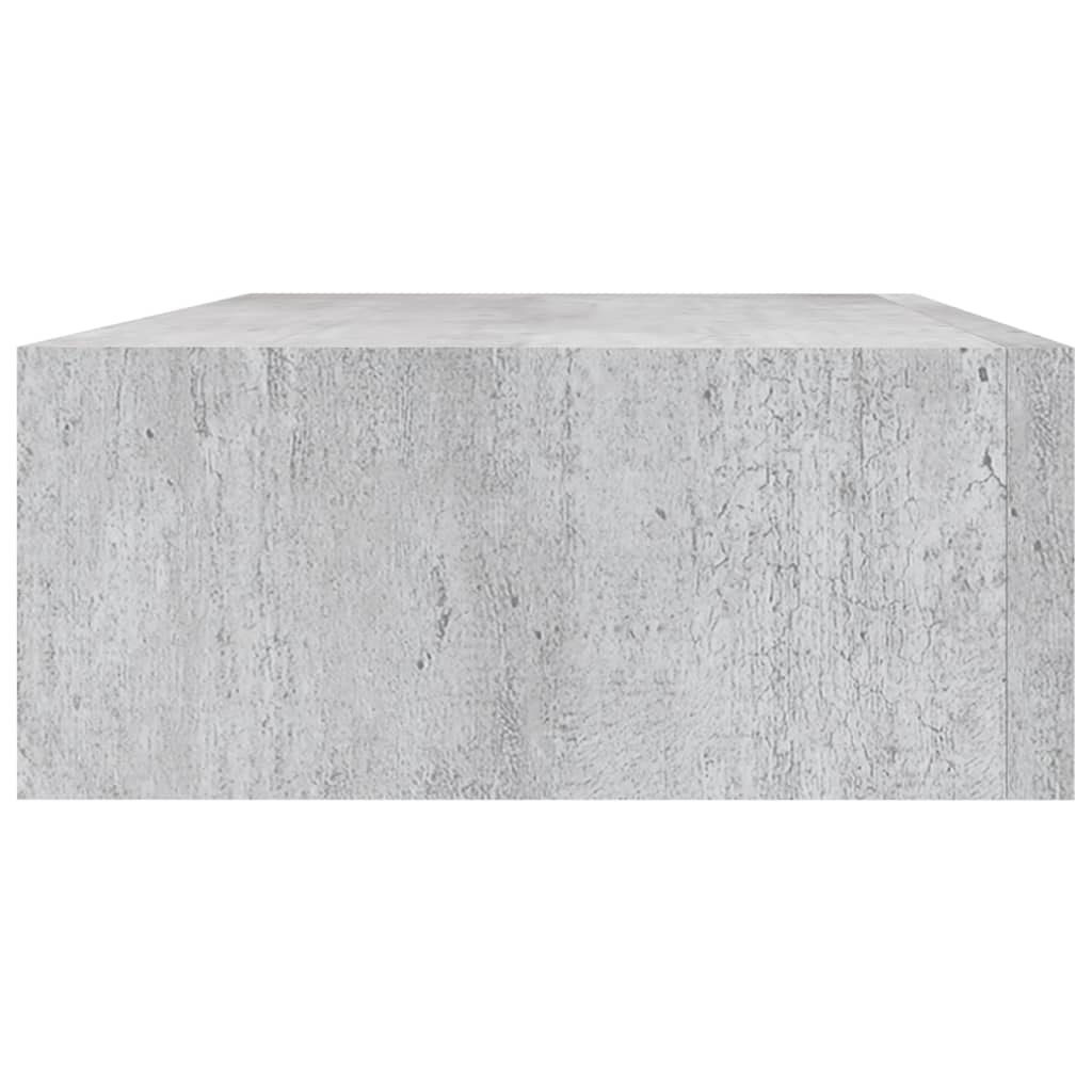 vidaXL hylder med skuffe 2 stk. 40x23,5x10 cm MDF betongrå
