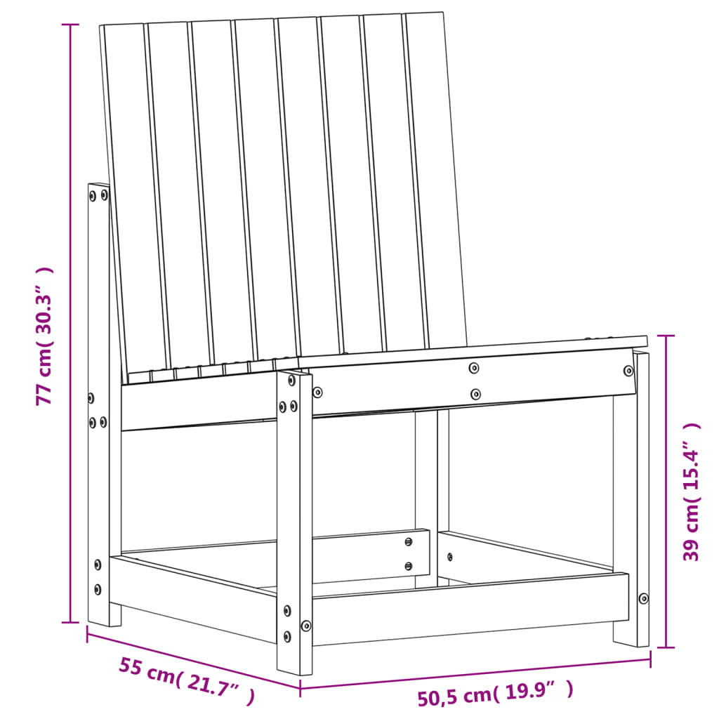 vidaXL havestol 50,5x55x77 cm massivt douglasgran