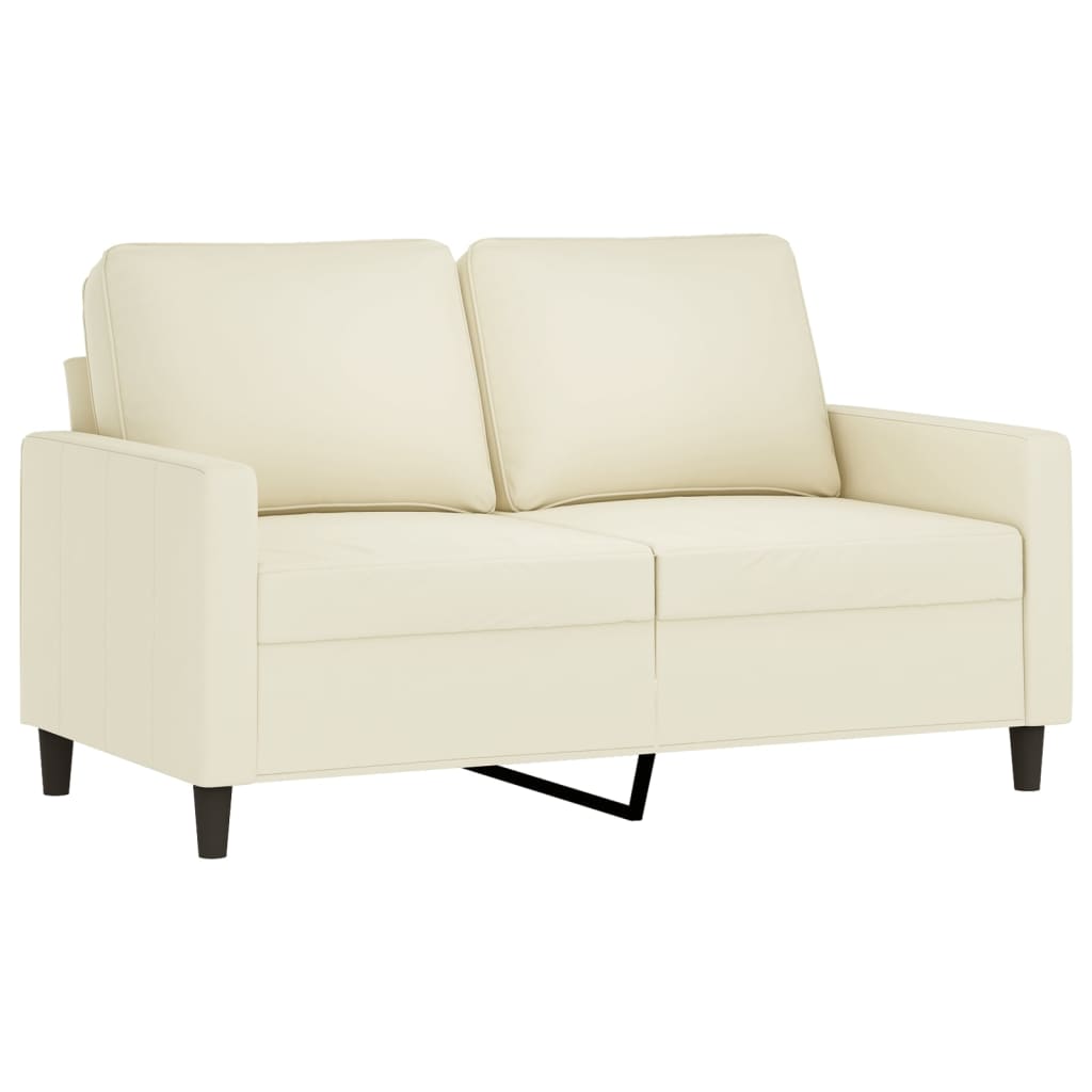 vidaXL 2-personers sofa 120 cm velour cremefarvet