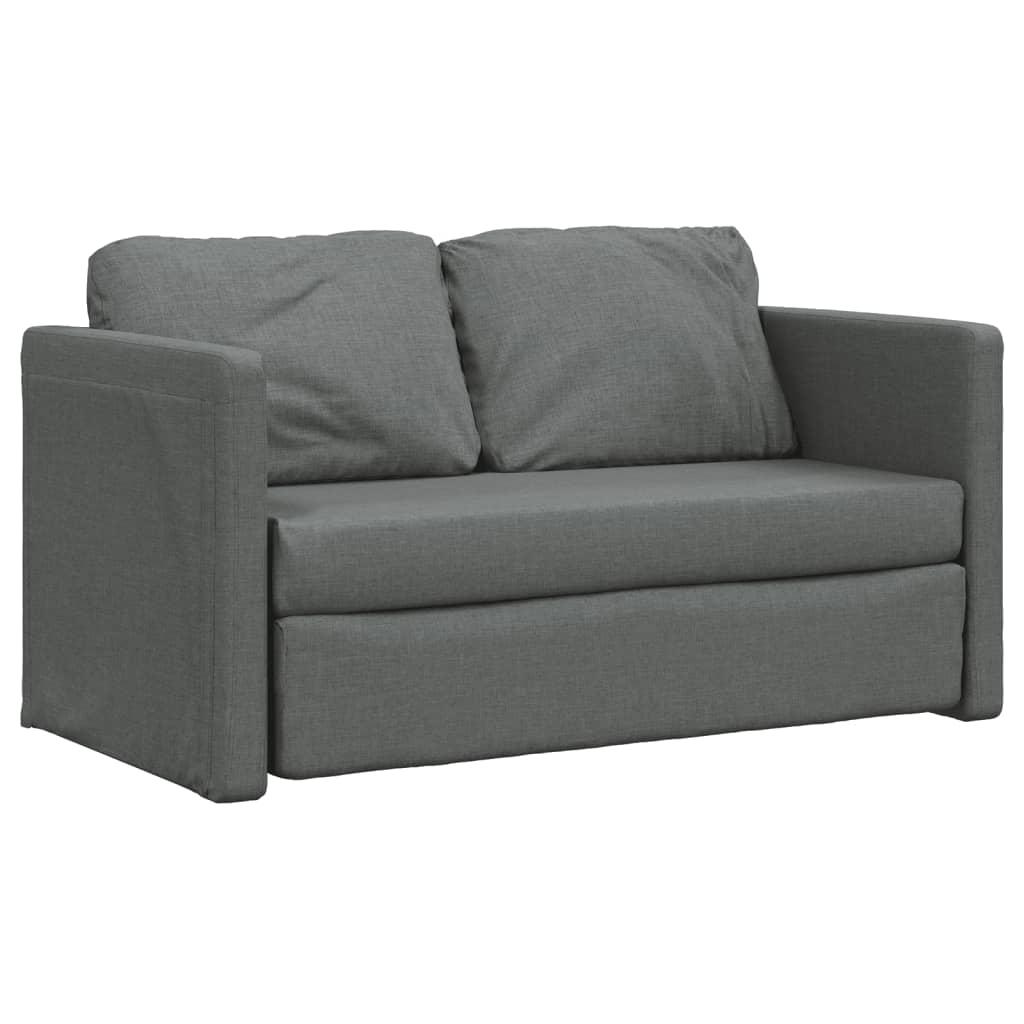 vidaXL 2-i-1 sovesofa 112x174x55 cm stof mørkegrå