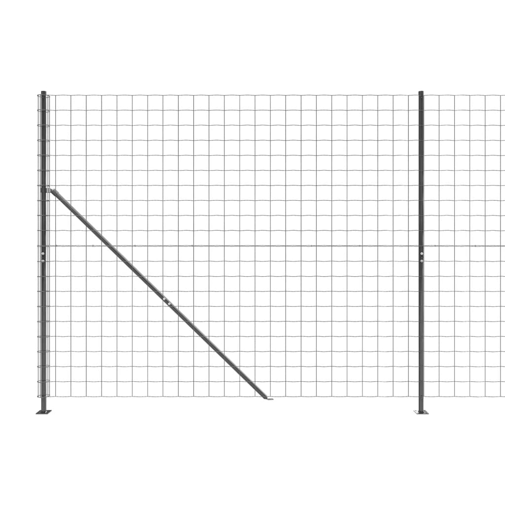 vidaXL trådhegn med flange 2x10 m antracitgrå