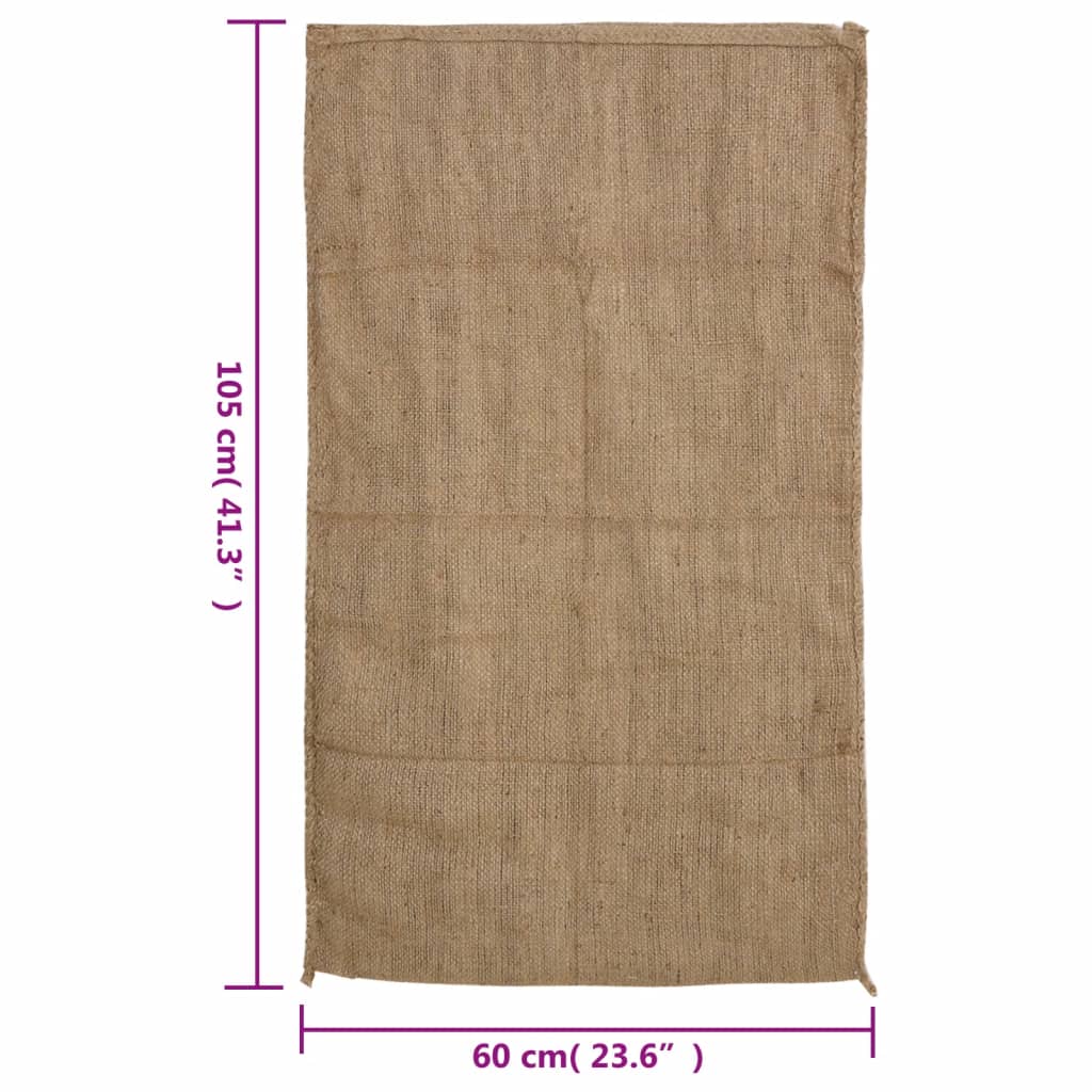 vidaXL jutesække 10 stk. 60x105 cm 100 % jute 340 g/m2