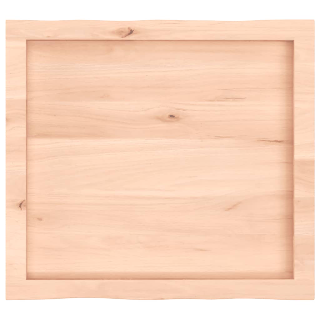 vidaXL bordplade 60x50x(2-6)cm naturlig kant ubehandlet massivt træ