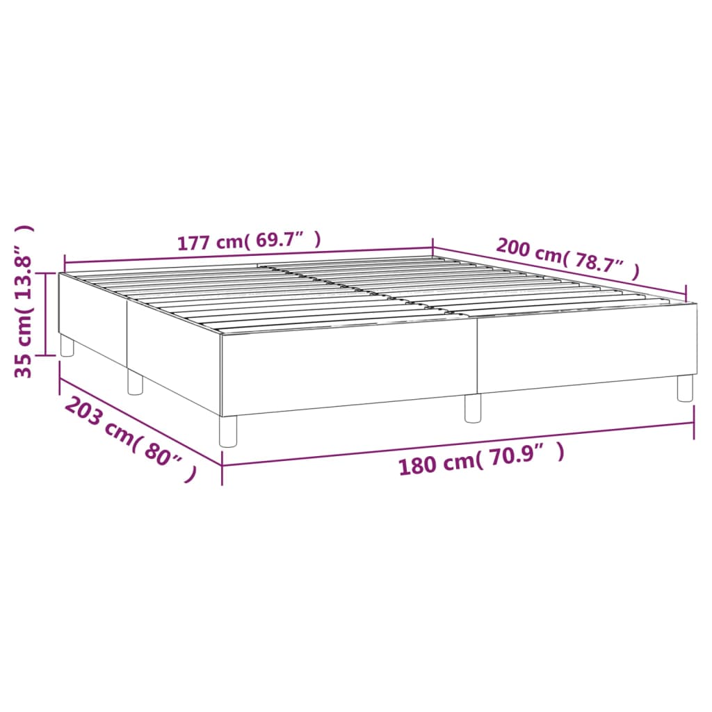 vidaXL sengeramme 180x200 cm kunstlæder hvid