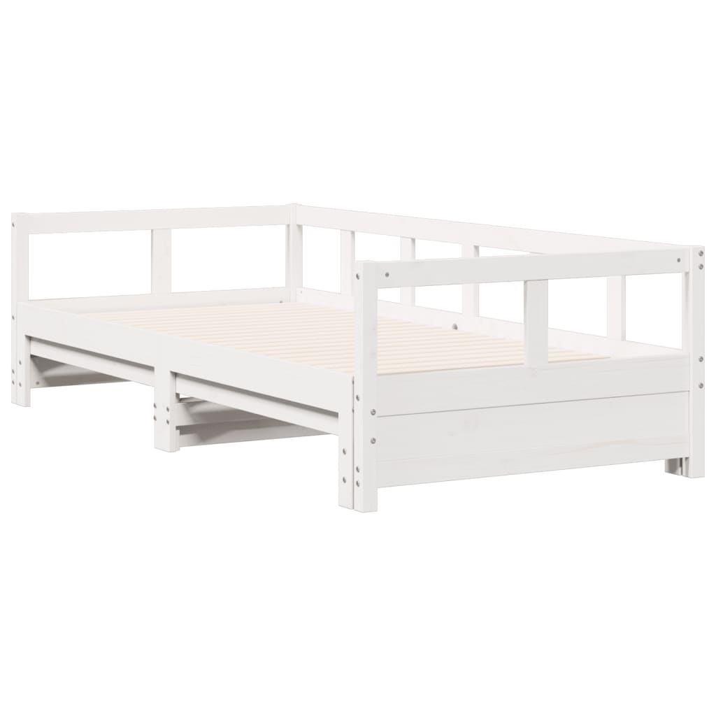 vidaXL daybed uden madras 80x200 cm massivt fyrretræ hvid