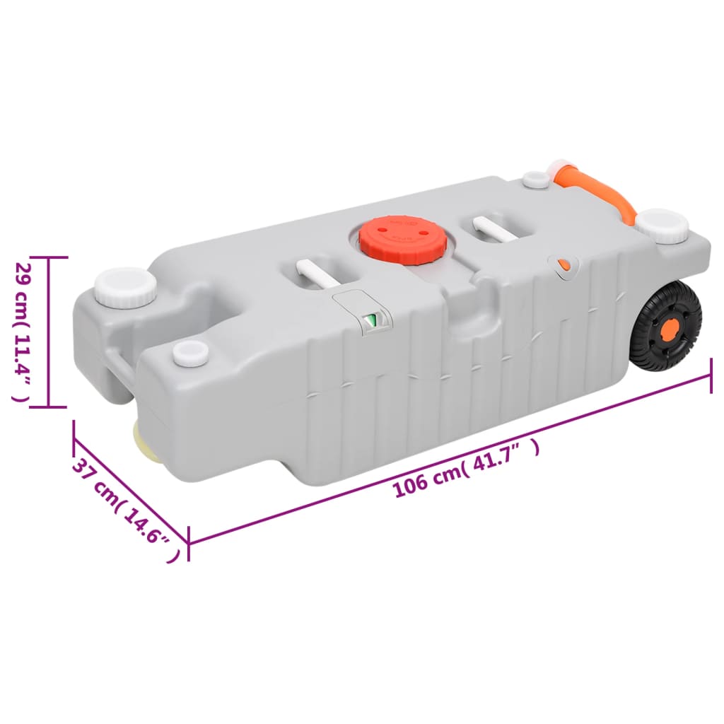 vidaXL transportabelt campingtoilet og vandbeholder