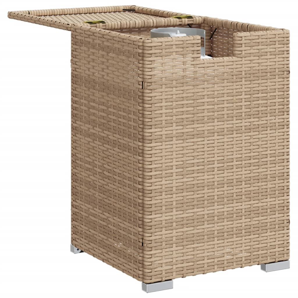 vidaXL gasflaskeskjuler 40x40x60 cm polyrattan beige