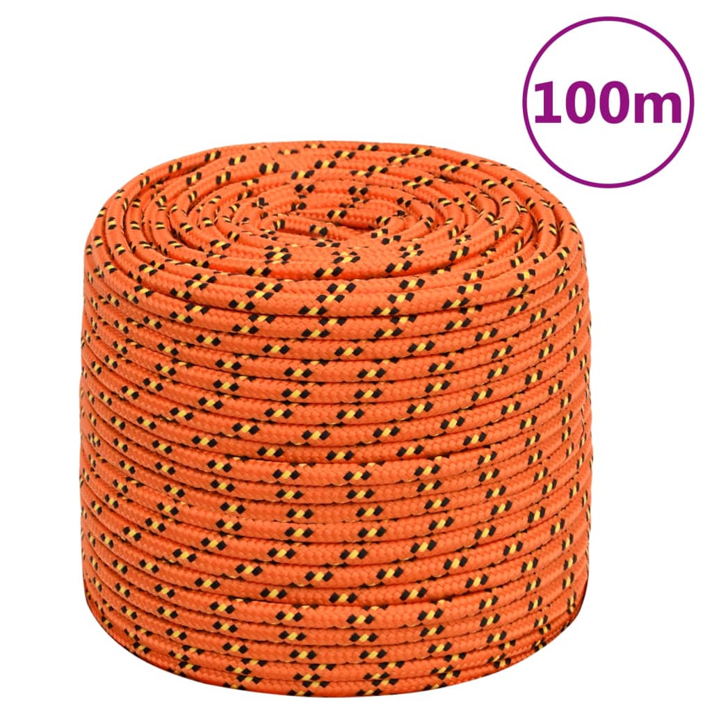 vidaXL tovværk til båd 10 mm 100 m polypropylen orange