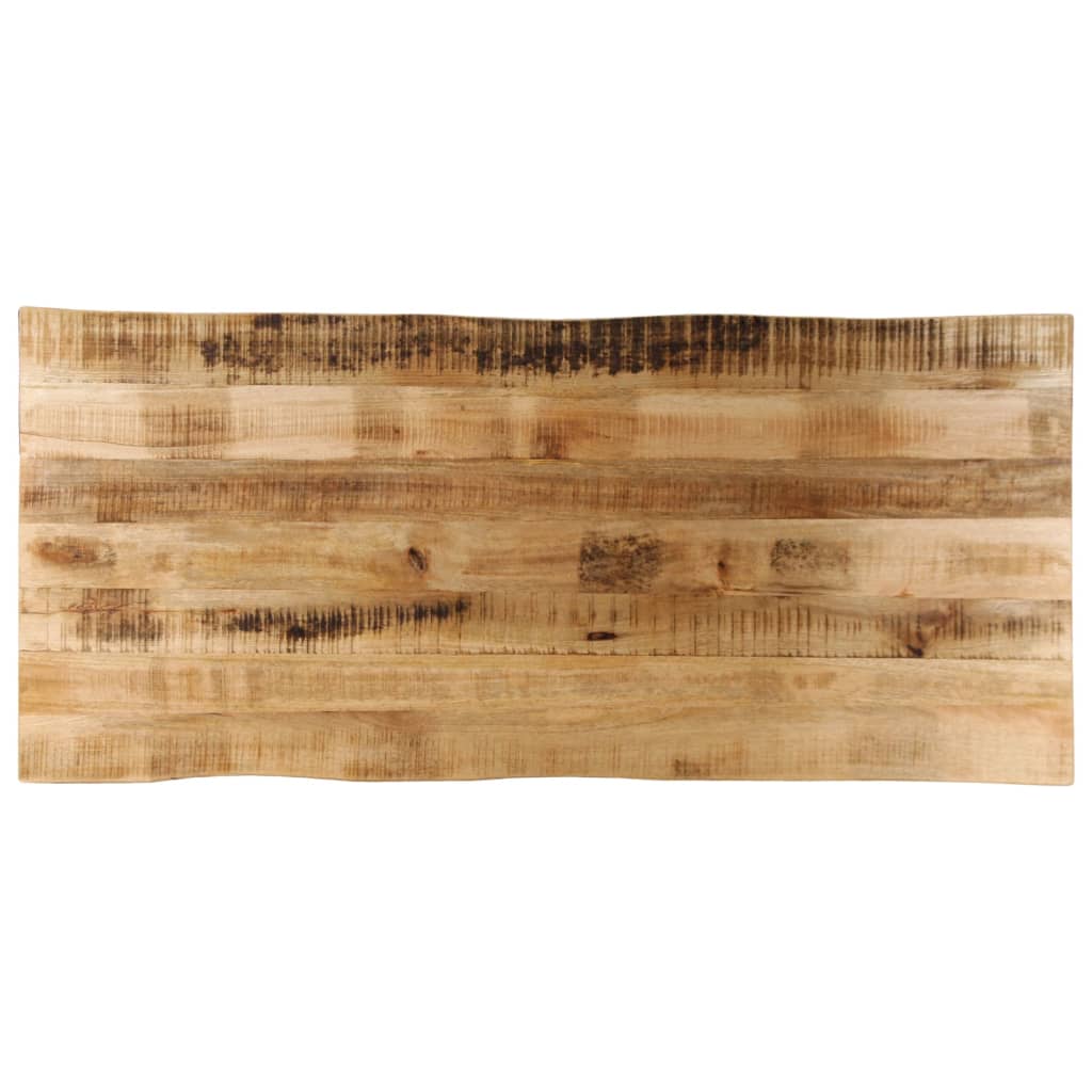 vidaXL bordplade 140x60x3,8 cm naturlig kant massivt ru mangotræ