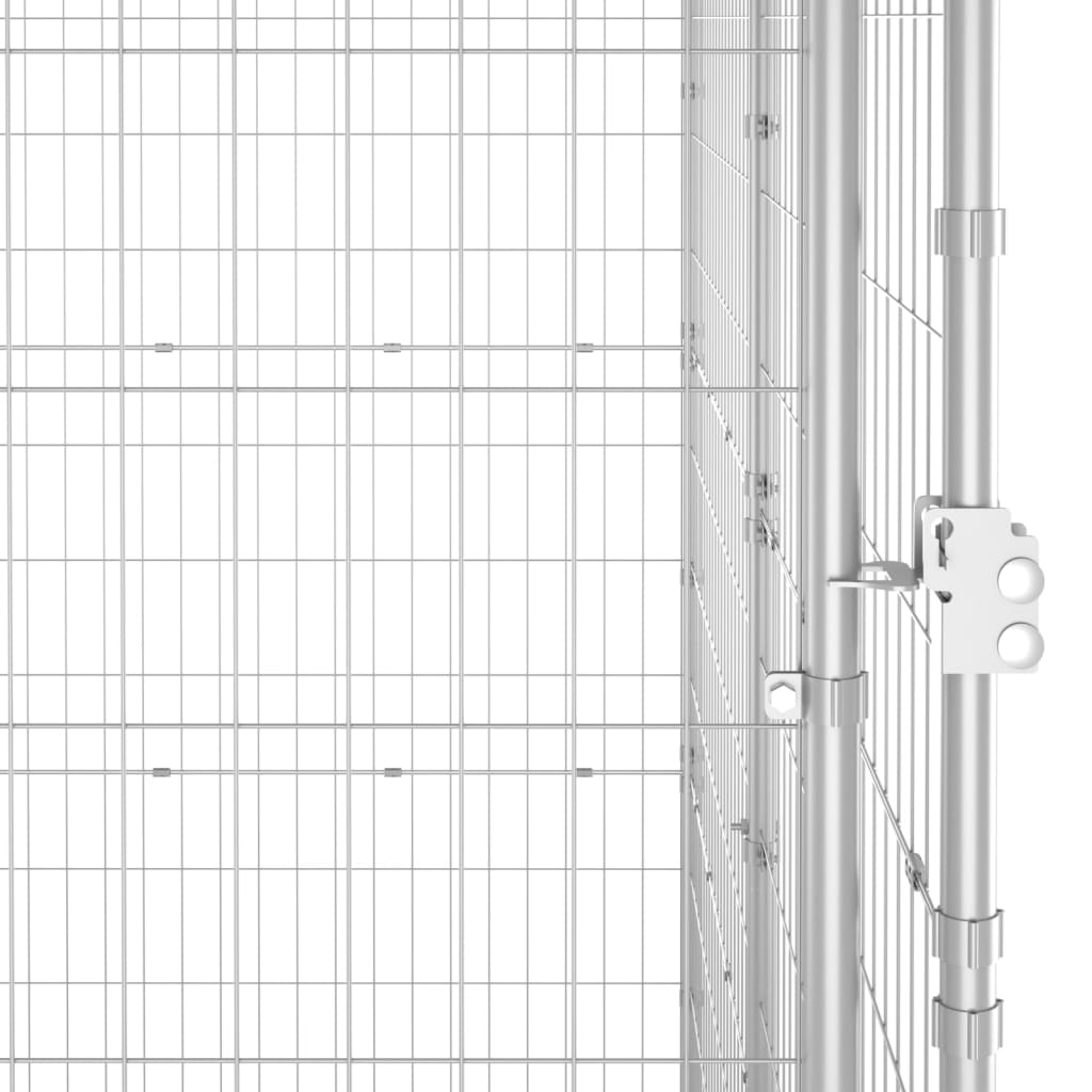 vidaXL udendørs hundebur 16,94 m² galvaniseret stål