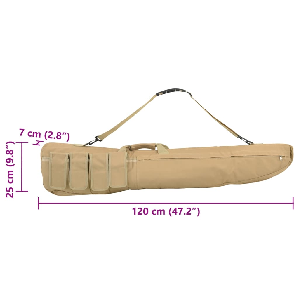 vidaXL riffeltaske med skulderstrop 120 cm oxfordstof