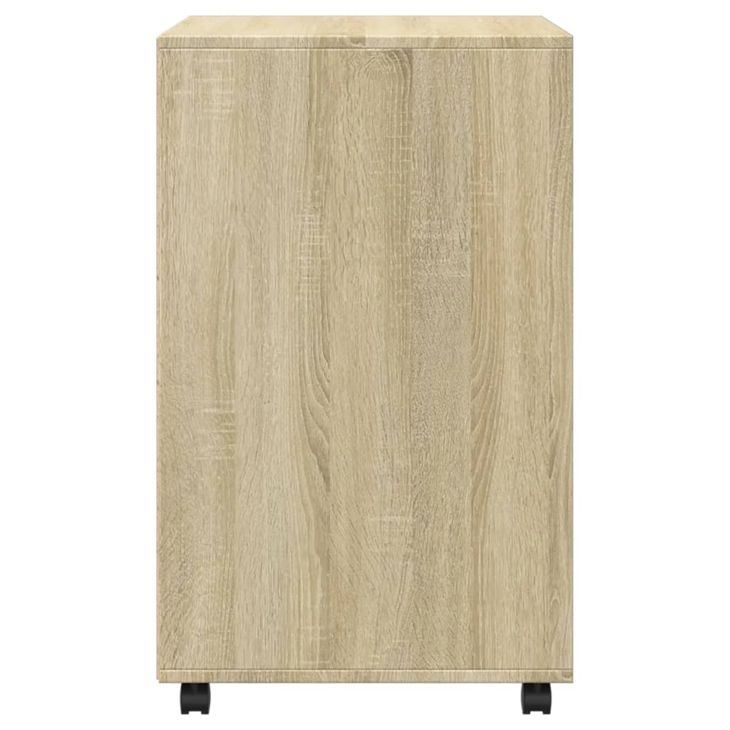 vidaXL rullebord 60x48x81 cm konstrueret træ sonoma-eg