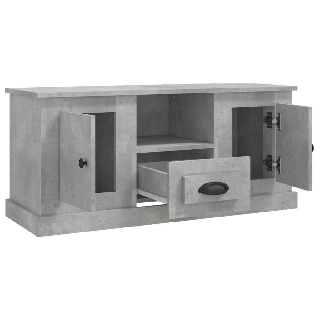 vidaXL tv-bord 100x35,5x45 cm konstrueret træ betongrå