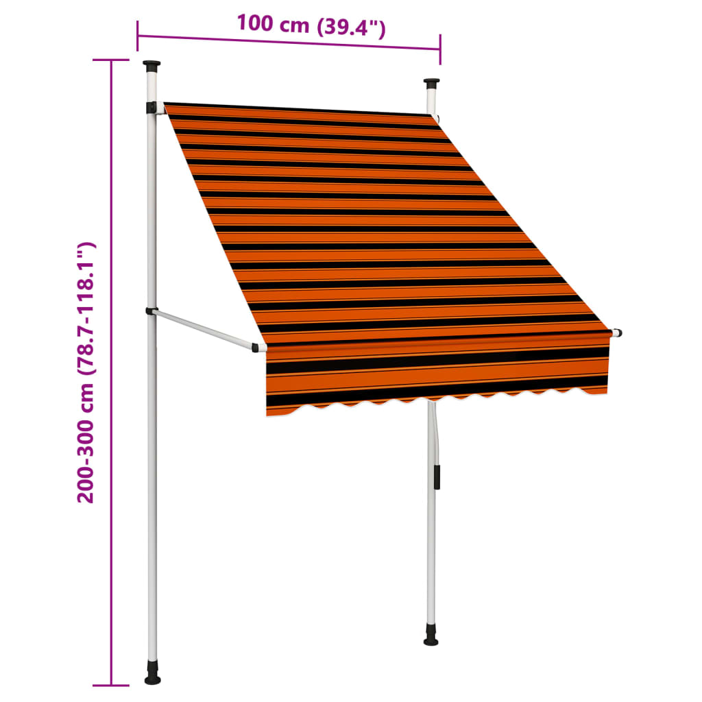 vidaXL markise 150x150 cm sammenrullelig stof og stål cremefarvet