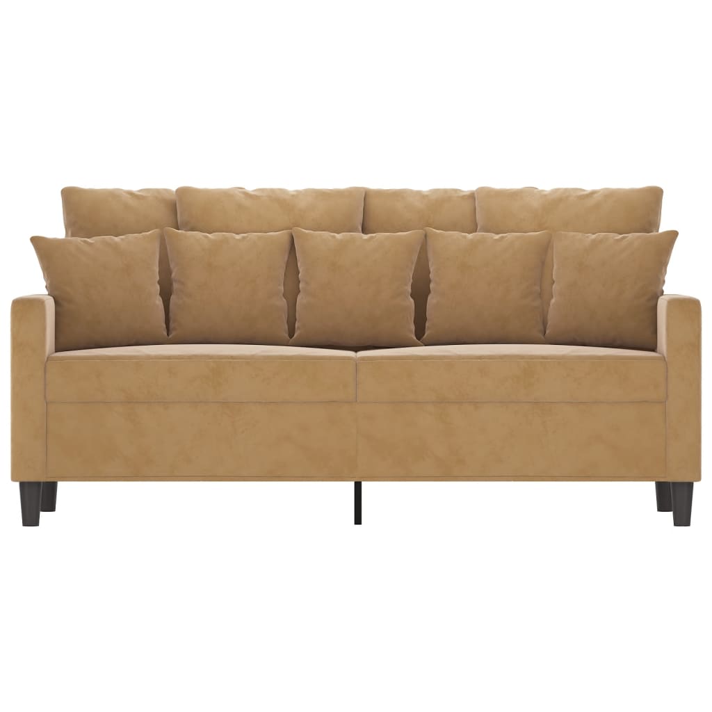 vidaXL 2-personers sofa 140 cm fløjl brun