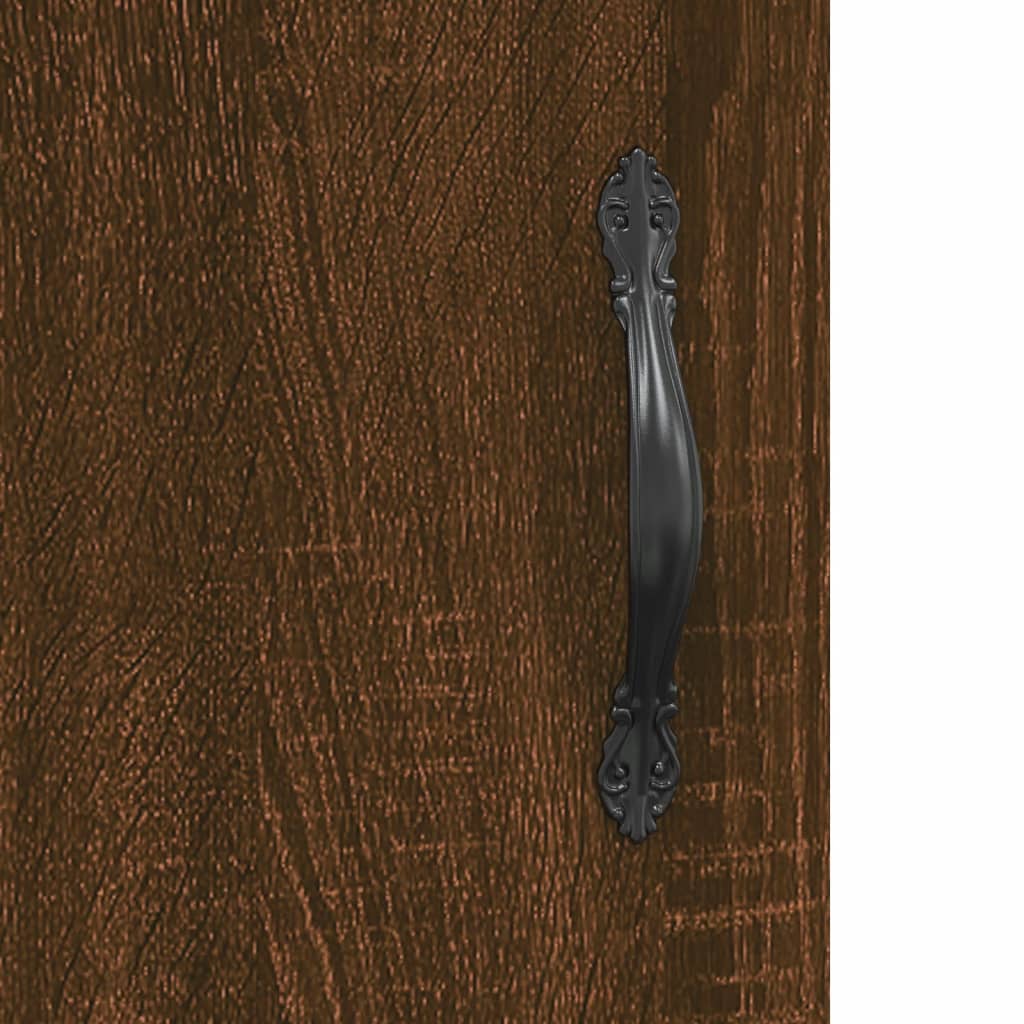 vidaXL skab 34,5x34x180 cm konstrueret træ brun egetræsfarve