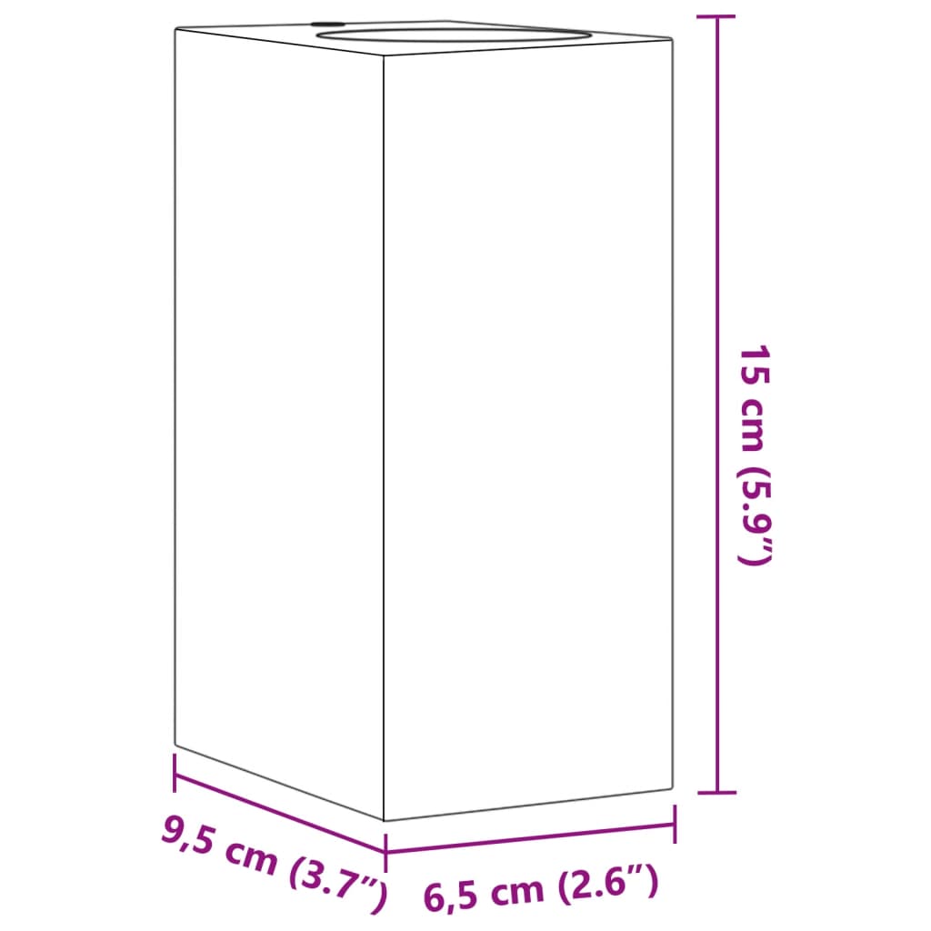 vidaXL udendørs væglamper 2 stk. trykstøbt aluminium sort