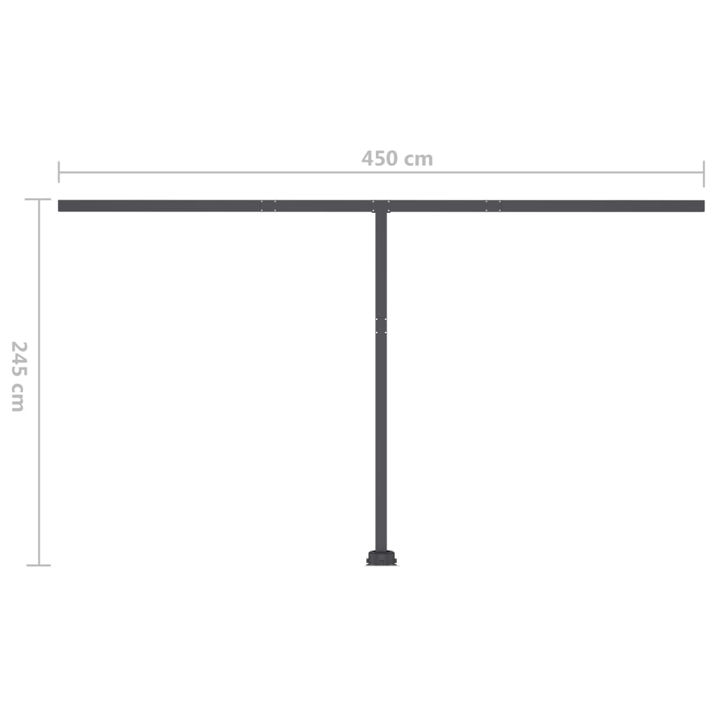 vidaXL fritstående markise 500x300 cm automatisk betjening cremefarvet