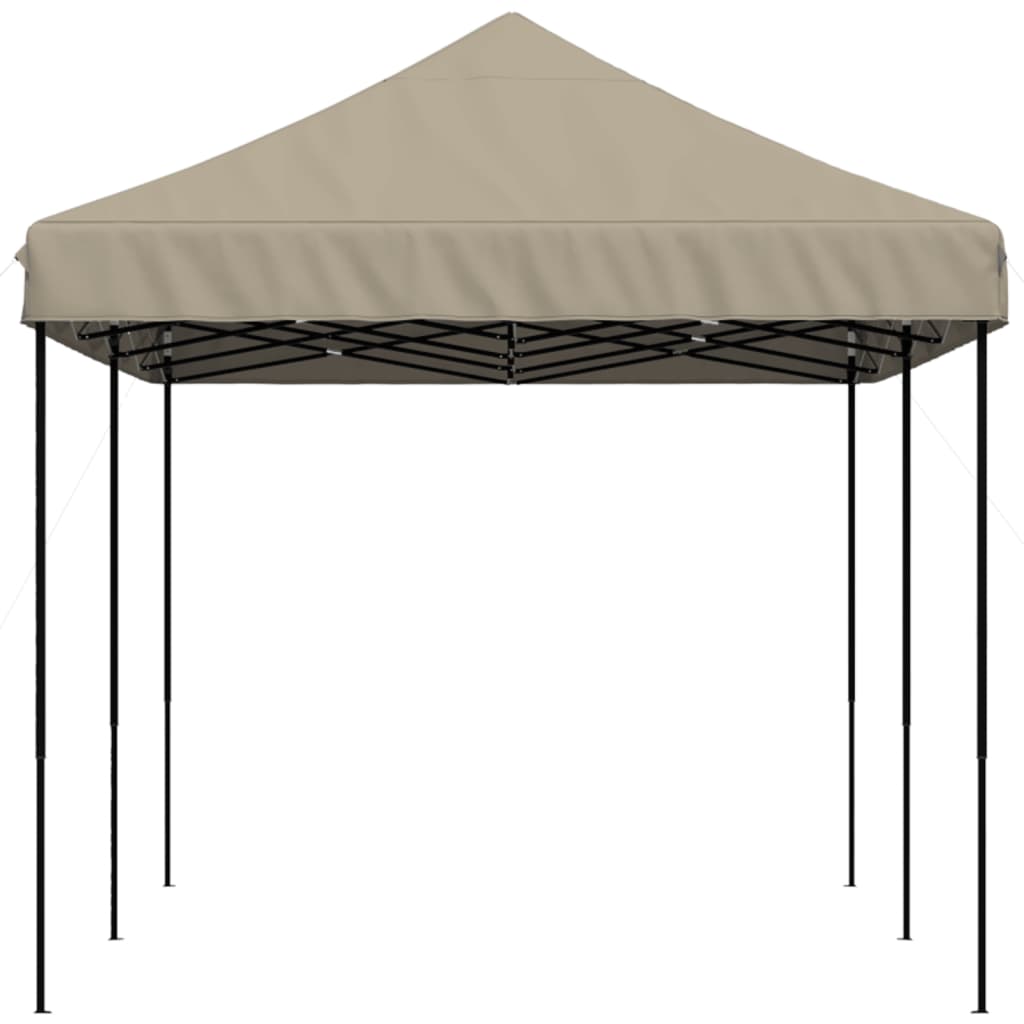 vidaXL foldbart pop up-festtelt 580x292x315 cm gråbrun