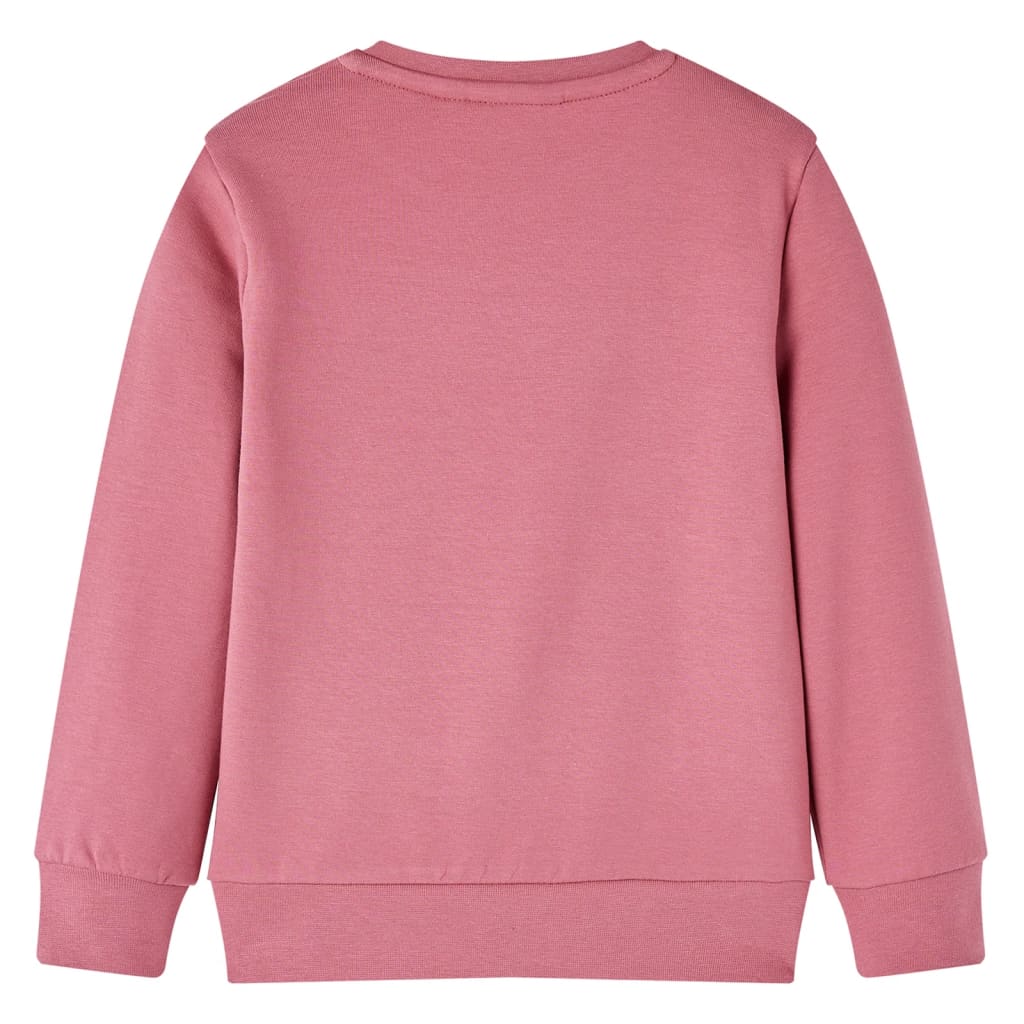 Sweatshirt til børn str. 140 patchwork velour pink