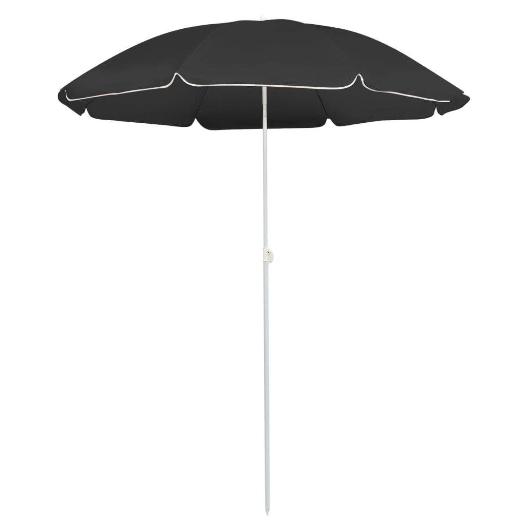 vidaXL parasol med stålstang 180 cm antracitgrå