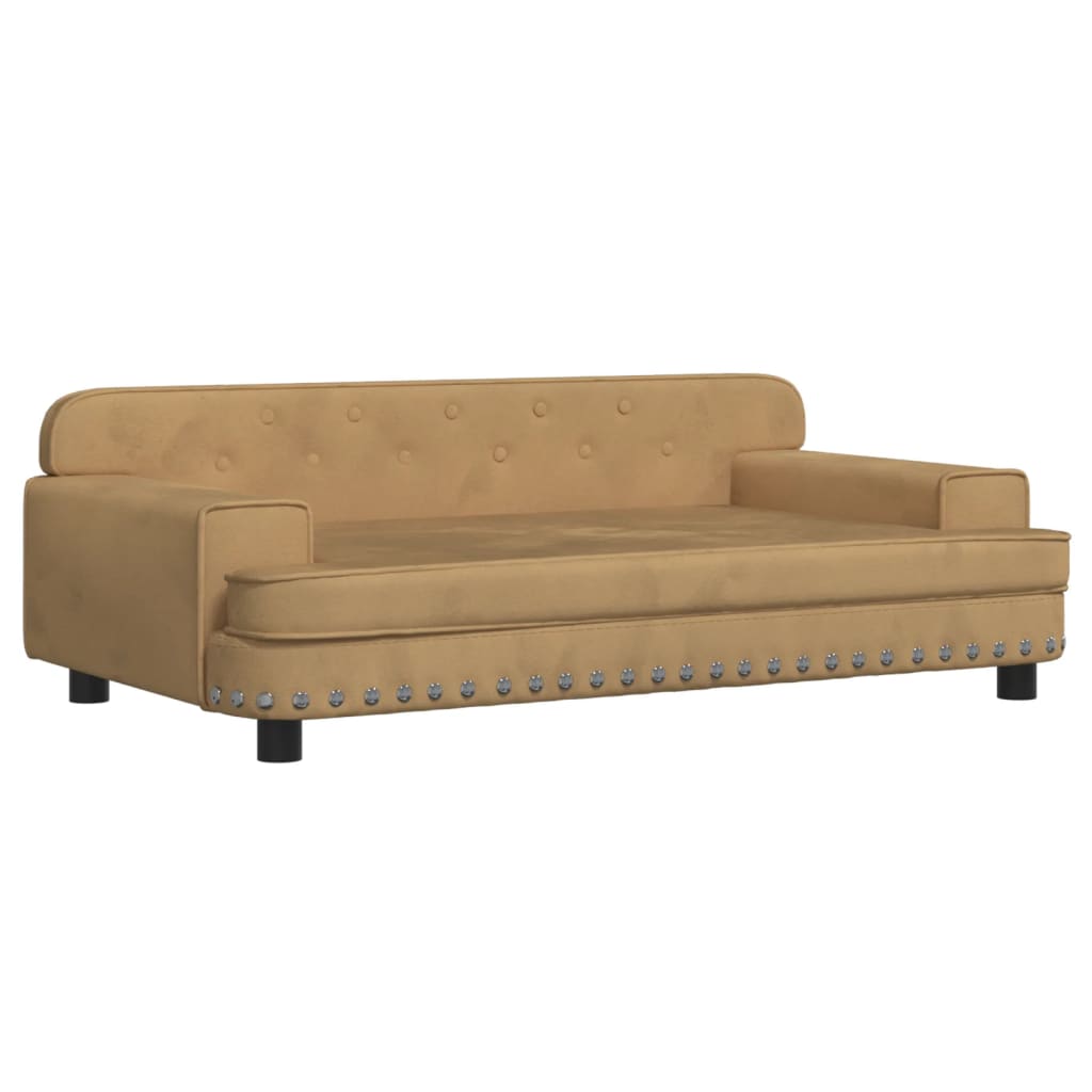 vidaXL sofa til børn 90x53x30 cm velour brun