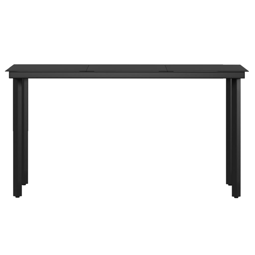 vidaXL spisebordssæt til haven 7 dele med hynder grå og sort
