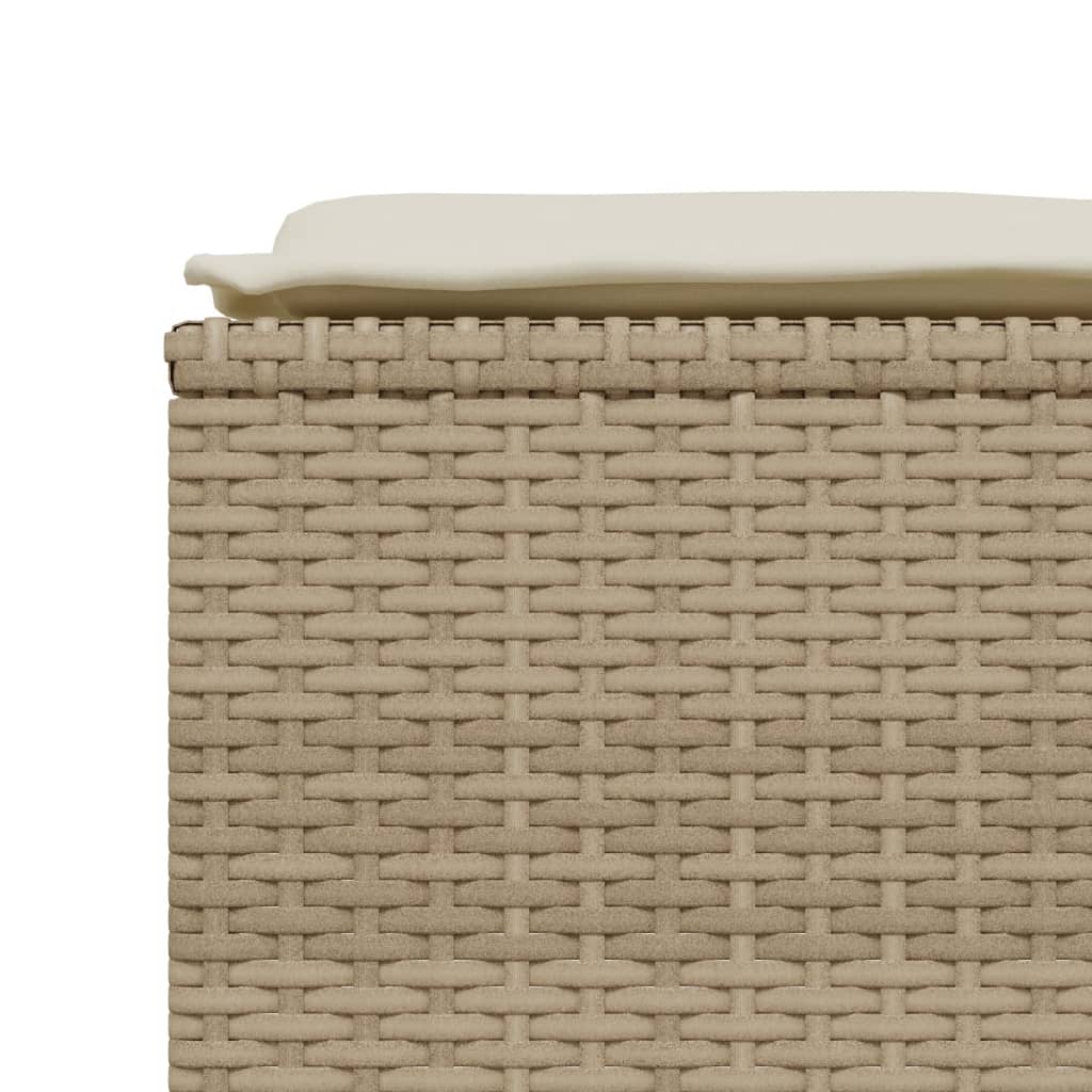 vidaXL haveskamler 4 stk. med hynder polyrattan beige