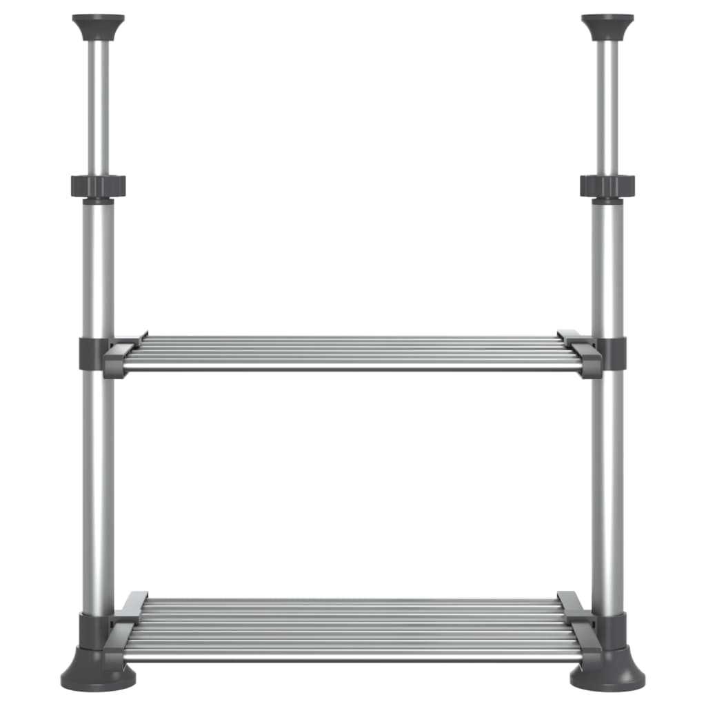 vidaXL køkkenhylde 50x25(50-70) cm aluminium