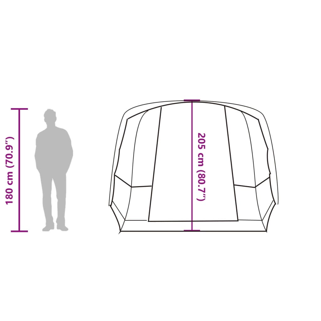 vidaXL 4-personers campingtelt vandtæt blå