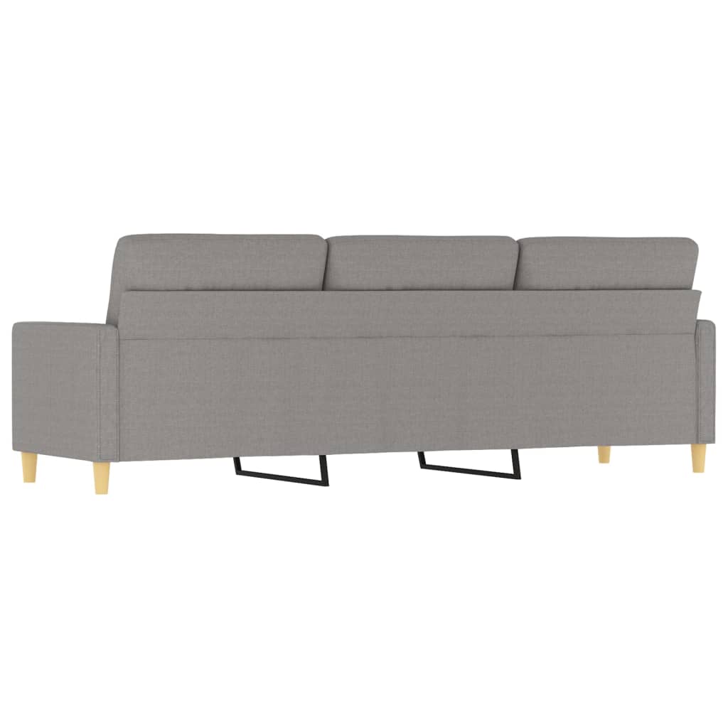 vidaXL 3-personers sofa 210 cm stof lysegrå