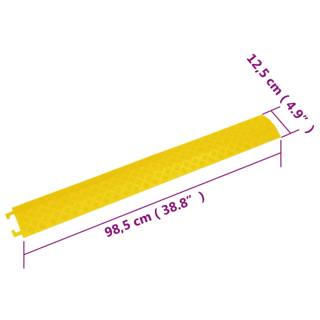 vidaXL kabelbeskyttere 2 stk. 98,5 cm ramper gul