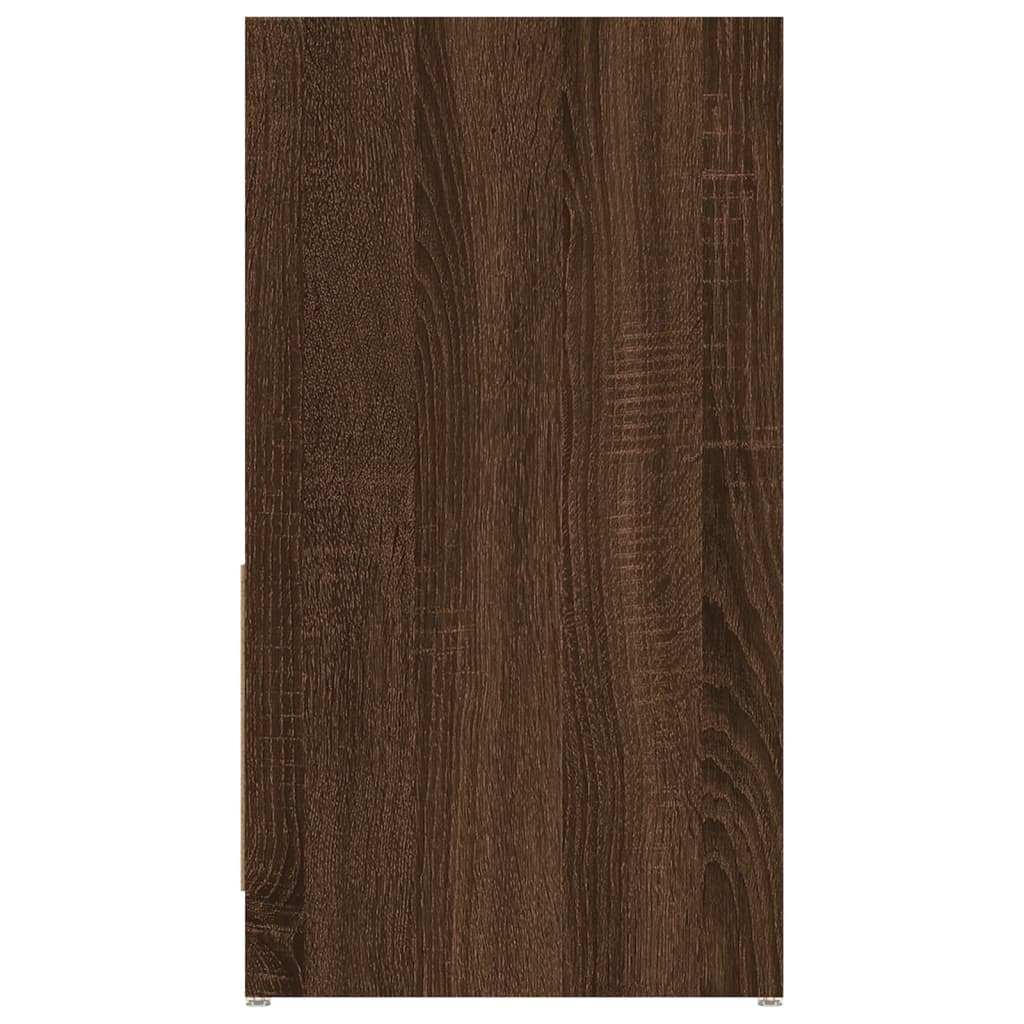 vidaXL badeværelsesskab 60x33x61 cm konstrueret træ brun egetræsfarve