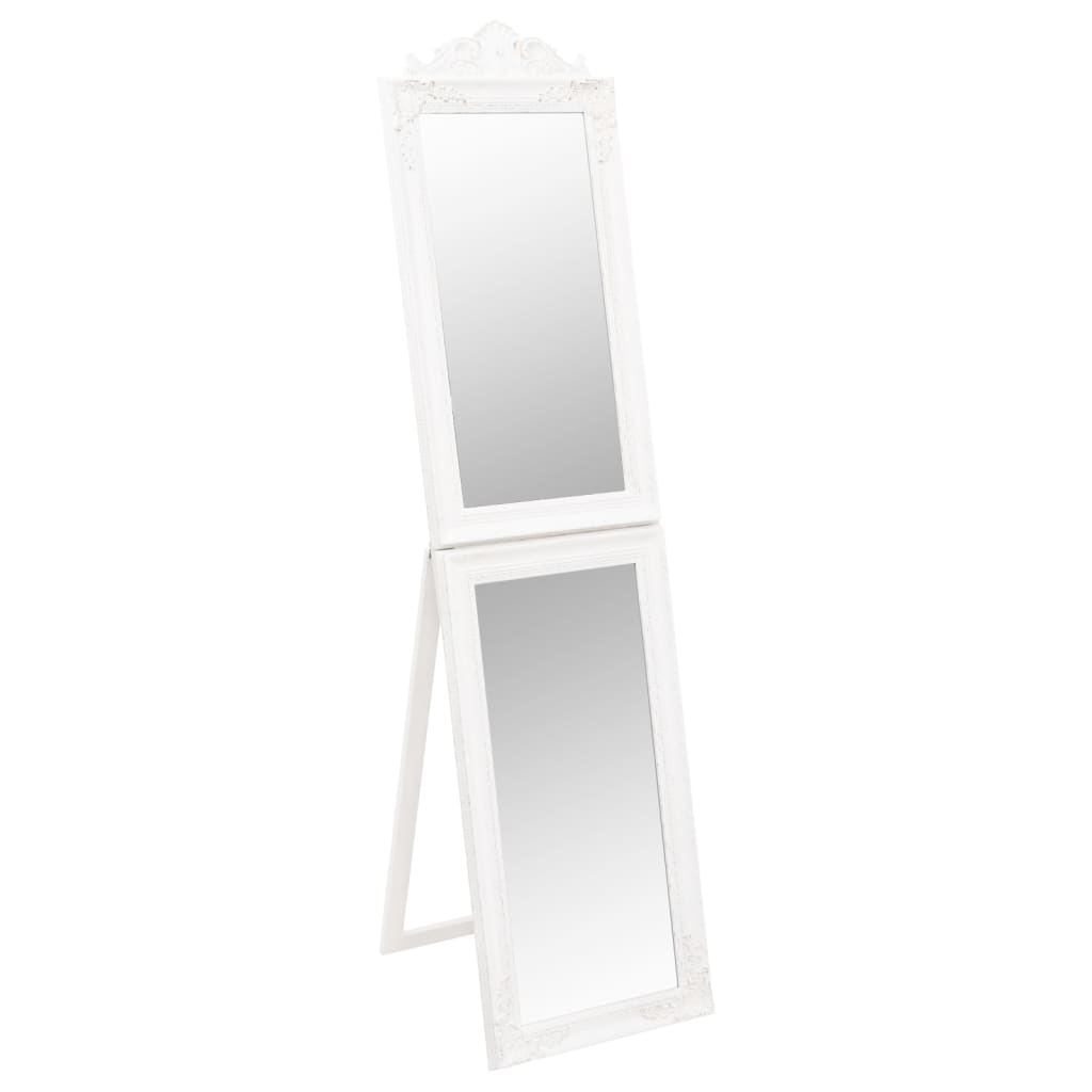 vidaXL fritstående spejl 45x180 cm hvid