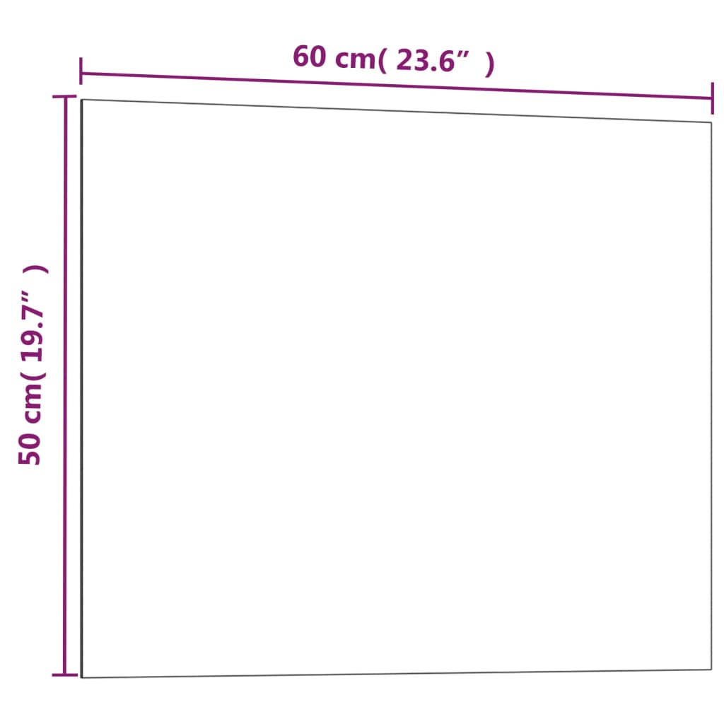 vidaXL væghængt magnettavle 60x50 cm hærdet glas sort